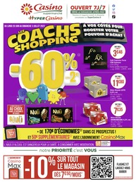 Catalogue Casino Supermarchés à Lens, avec 20 pages Prospectus Casino Supermarchés à Lens, "Les coachs shopping", 20 pages, 20/06/2022 - 03/07/2022
