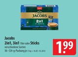 Jacobs 2in1, 3in1 oder Sticks im Angebot bei famila Nordost in Buchholz Jacobs 2in1, 3in1 oder Sticks Angebote bei famila Nordost Buchholz für 1,99 €