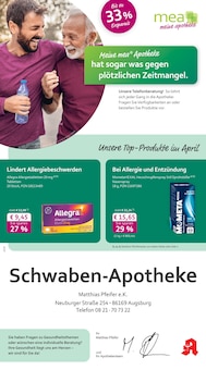 Aktueller mea - meine apotheke Prospekt "Unsere April-Angebote" für Augsburg Aktueller mea - meine apotheke Prospekt für Augsburg mit Seiten