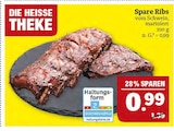 Spare Ribs vom Schwein, mariniert Angebote von Die heiße Theke bei Marktkauf Leipzig für 0,99 €