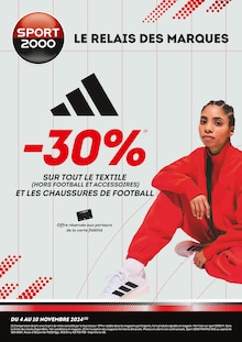 Prospectus Sport 2000 à Mépieu, "LE RELAIS DES MARQUES", 1 page de promos valables du 04/11/2024 au 10/11/2024