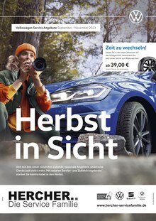 Aktueller Volkswagen Prospekt "Herbst in Sicht" Seite 1 von 1 Seite für Altenburg