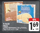 Oblaten - Gefüllte Waffelblätter mit feiner Schokolade Angebot in Scharfenstein Oblaten - Gefüllte Waffelblätter mit feiner Schokolade im aktuellen Prospekt bei EDEKA in Scharfenstein