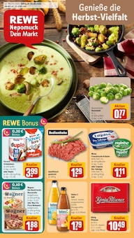 REWE Prospekt der Woche "Dein Markt" Seite 1, 20.10.2025 bis 25.10.2025 für Würselen Aktueller REWE Prospekt "Dein Markt" Seite 1 von 28 Seiten für Würselen
