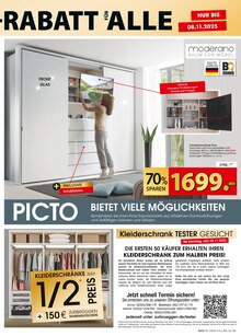 Kleiderschrank im aktuellen Zurbrüggen Prospekt (Bochum) Kleiderschrank im Zurbrüggen Prospekt "PERSONAL RABATT FÜR ALLE" mit 12 Seiten (Bochum)