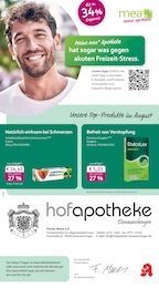 mea - meine apotheke Prospekt für Donaueschingen mit 4 Seiten mea - meine apotheke Prospekt für Donaueschingen: "Unsere August-Angebote", 4 Seiten, 01.08.2026 - 31.08.2026