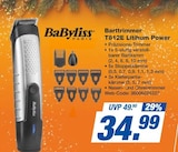 Barttrimmer T812E Lithium Power im Angebot bei expert in Dorsten Barttrimmer T812E Lithium Power Angebote von BaByliss bei expert Dorsten für 34,99 €