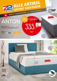 Bett im aktuellen ZurbrĂĽggen Prospekt (Bochum) Bett im ZurbrĂĽggen Prospekt "ALLE ARTIKEL SOFORT VERFĂśGBAR" mit 10 Seiten (Bochum)