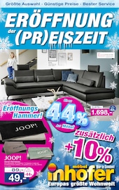 Aktueller Möbel Inhofer Prospekt mit Sofa, "ERÖFFNUNG der (PR)EISZEIT", Seite 1