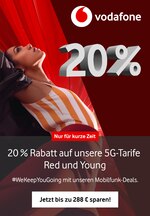 Vodafone Prospekt für Landshut mit 1 Seiten Vodafone Prospekt für Landshut: "20% Rabatt auf unsere 5G-Tarife", 1 Seiten, 25.01.2021 - 31.01.2021