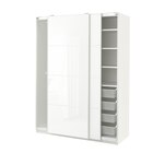 Schrankkombination weiß/weißes Glas 150x66x201 cm im Angebot bei IKEA in Memmingen Schrankkombination weiß/weißes Glas 150x66x201 cm Angebote von PAX / FÄRVIK bei IKEA Memmingen für 726,00 €