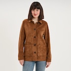Veste effet suédine boutonnée camel femme en promo chez La Halle Veste effet suédine boutonnée camel femme dans le catalogue La Halle