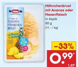 HĂ€hnchenbrust mit Ananas oder Haxenfleisch im Netto Marken-Discount Prospekt HĂ€hnchenbrust mit Ananas oder Haxenfleisch von im aktuellen Netto Marken-Discount Prospekt fĂŒr 0,99 âŹ