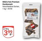 Wild & Fein Premium Hundesnack Angebote bei GLOBUS Zwickau für 3,99 €