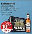 Pils von Krombacher im aktuellen V-Markt Prospekt für 10,99 €