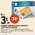 Lasagnes Saumon Épinards Surgelées - COMPTOIR DES MAREES dans le catalogue E.Leclerc