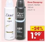 Deospray im Angebot bei Netto Marken-Discount in Rostock Deospray Angebote von Dove bei Netto Marken-Discount Rostock für 1,99 €