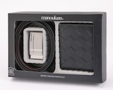 Coffret ceinture et porte-cartes - MANOUKIAN en promo à 12,99 € chez Stokomani Coffret ceinture et porte-cartes - MANOUKIAN dans le catalogue Stokomani