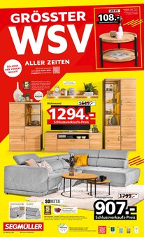 Wohnzimmertisch im Segmüller Prospekt "GRÖSSTER WSV ALLER ZEITEN!" mit 8 Seiten (Mannheim)