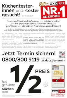 Aktueller XXXLutz Möbelhäuser Prospekt (Sengenthal, 4 Seiten zum blättern XXXLutz Möbelhäuser Prospekt Küchentesterinnen und -tester gesucht! mit 4 Seiten
