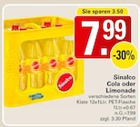 Cola oder Limonade Angebote von Sinalco bei WEZ Espelkamp für 7,99 €