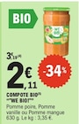 Compote bio - WE BIO! à 2,11 € dans le catalogue E.Leclerc