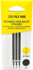 Promo 3 RECHARGES ROLLERS EFFAÇABLES à 1,99 € dans le catalogue Bureau Vallée à Langueux