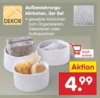 Aufbewahrungskörbchen, 3er Set Angebote von DEKOR bei Netto Marken-Discount Borken für 4,99 €