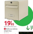 Promo Boîte aux lettres simple face à 19,95 € dans le catalogue Mr.Bricolage à Cosne-d'Allier