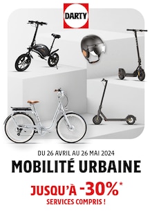 Prospectus Darty de la semaine "MOBILITÉ URBAINE" avec 1 page, valide du 26/04/2024 au 26/05/2024 pour Nice et alentours