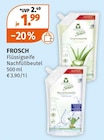 Flüssigseife Nachfüllbeutel Angebote von FROSCH bei Müller Minden für 1,99 €