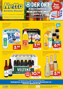 Aktueller Netto Marken-Discount Prospekt (Dortmund) Netto Marken-Discount Prospekt "DER ORT, AN DEM DU IMMER AUSGEZEICHNETE PREISE FINDEST." mit  Seiten (Dortmund)