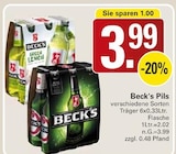 Pils im Angebot bei WEZ in Bad Oeynhausen Pils Angebote von Beck's bei WEZ Bad Oeynhausen für 3,99 €