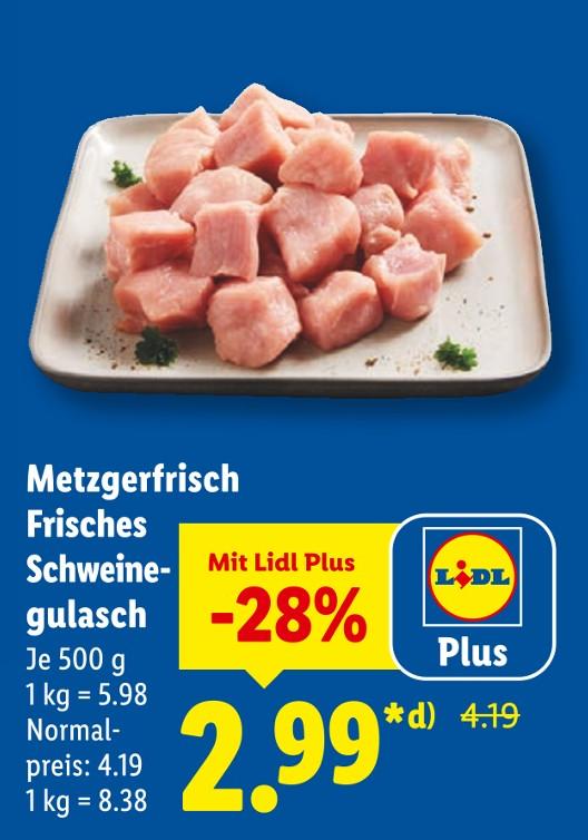 Metzgerfrisch Frisches Schweinegulasch