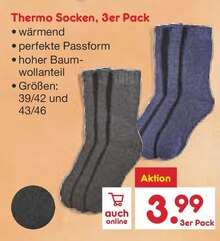 Thermo Socken, 3er Pack bei Netto Marken-Discount in Heidenheim Thermo Socken, 3er Pack im Angebot bei Netto Marken-Discount Heidenheim für 3,99 €