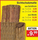 Sichtschutzmatte aus Schilfrohr bei Zimmermann im Friesoythe Prospekt für 9,99 €