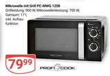Mikrowelle mit Grill PC-MWG 1208 im Angebot bei GLOBUS in Kempen Mikrowelle mit Grill PC-MWG 1208 Angebote von Profi Cook bei GLOBUS Kempen für 79,99 €