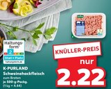 Aktuelles Schweinehackfleisch Angebot bei Kaufland in Pforzheim ab 2,22 €