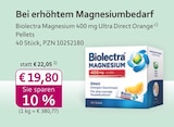 Magnesium 400 mg Ultra Direct Orange Pellets im Angebot bei mea - meine apotheke in Mainz Magnesium 400 mg Ultra Direct Orange Pellets Angebote von Biolectra bei mea - meine apotheke Mainz für 19,80 €