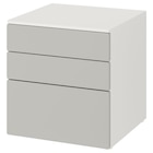 Kommode mit 3 Schubladen weiß/grau Angebote von SMÅSTAD / PLATSA bei IKEA Aachen für 126,00 €