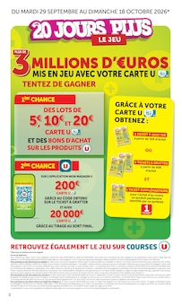 Catalogue U Express à Fouesnant cette semaine, valable du 06/10/2026 au 18/10/2026 Prospectus U Express à Fouesnant, "LES 20 JOURS PLUS", 20 pages de promos valables du 06/10/2026 au 18/10/2026