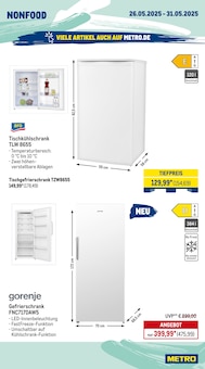Kühlschrank im Metro Prospekt "Wochenangebote" mit 23 Seiten (Dorsten)