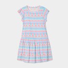 Robe courte évasée à volants ecru fille dans le catalogue La Halle