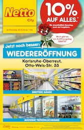 Netto Marken-Discount Prospekt für Karlsruhe: "Wiedereröffnung - 10% auf alles", 6 Seiten, 29.10.2024 - 02.11.2024