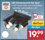 LED Deckenleuchte 4er Spot Angebote von star bei Netto Marken-Discount Fürth für 19,99 €