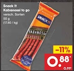 Aktuelle Mettwurst Angebote bei Netto Marken-Discount in Osnabrück Aktuelles Kabanossi to go Angebot bei Netto Marken-Discount in Osnabrück ab 0,88 €