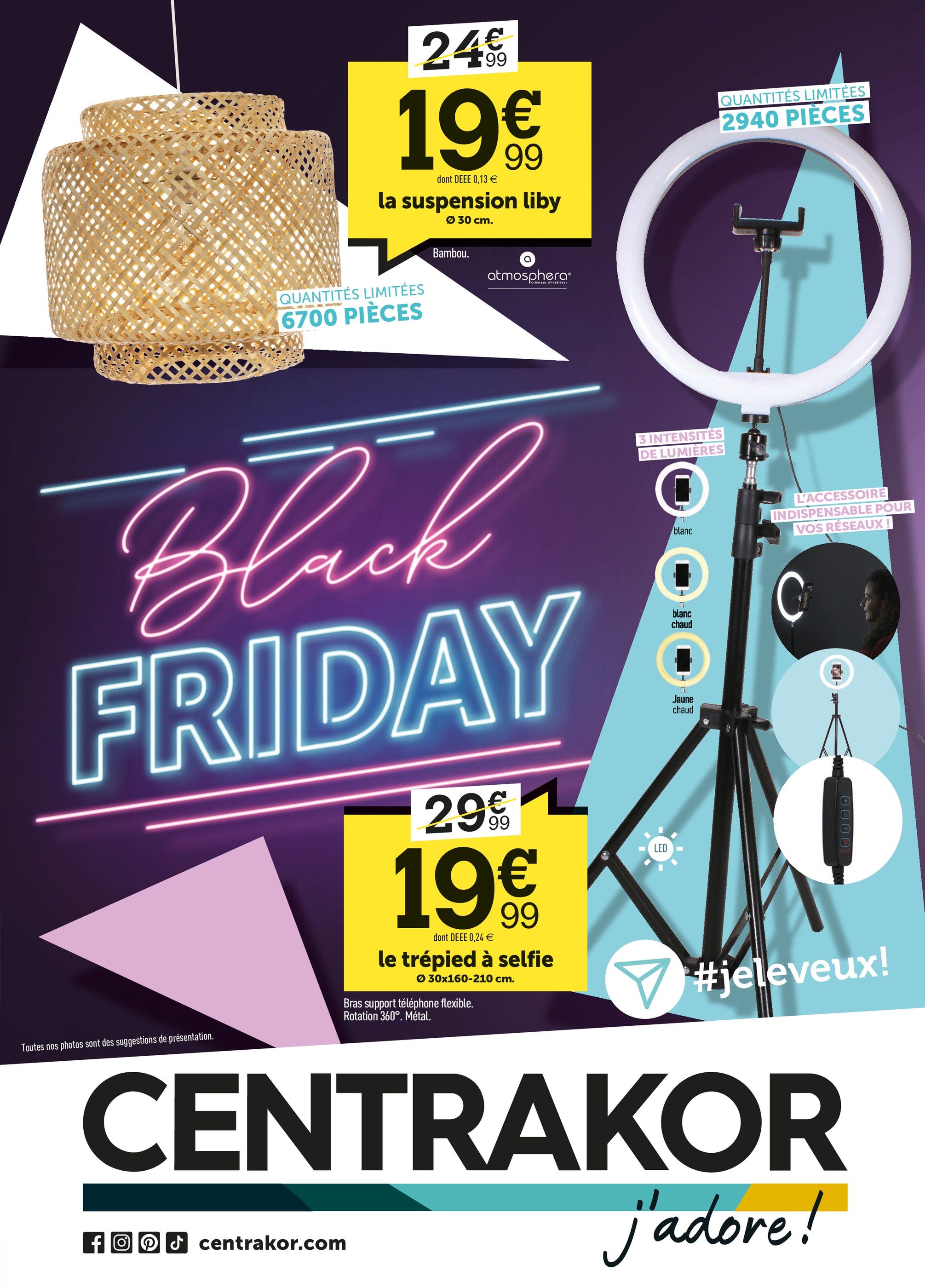 Catalogue Centrakor à Nice, avec 4 pages Prospectus Centrakor à Nice, "Black Friday", 4 pages, 22/11/2021 - 28/11/2021