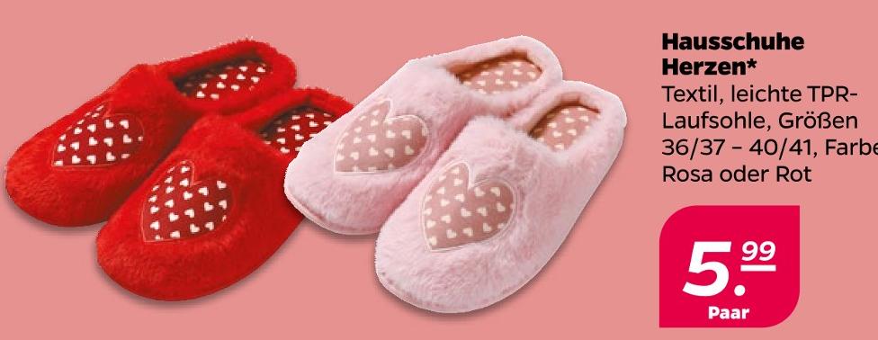Hausschuhe Herzen