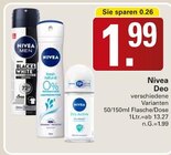 Deo Angebote von Nivea bei WEZ Minden für 1,99 €