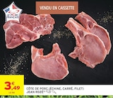 CÔTE DE PORC (ÉCHINE, CARRÉ, FILET) - Jean Rozé en promo à 3,49 € chez Intermarché Super CÔTE DE PORC (ÉCHINE, CARRÉ, FILET) - Jean Rozé dans le catalogue Intermarché Super